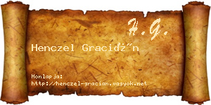 Henczel Gracián névjegykártya